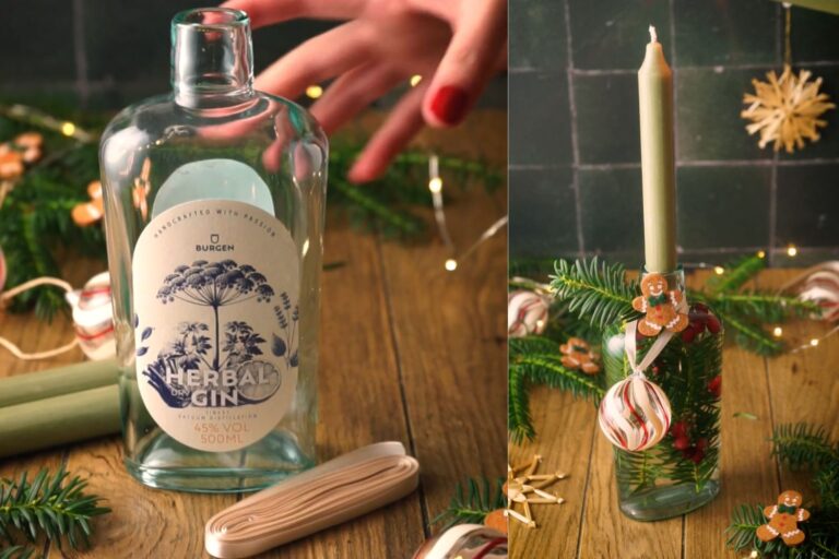 DIY Kerzenständer: Nachhaltige Deko aus leeren Flaschen