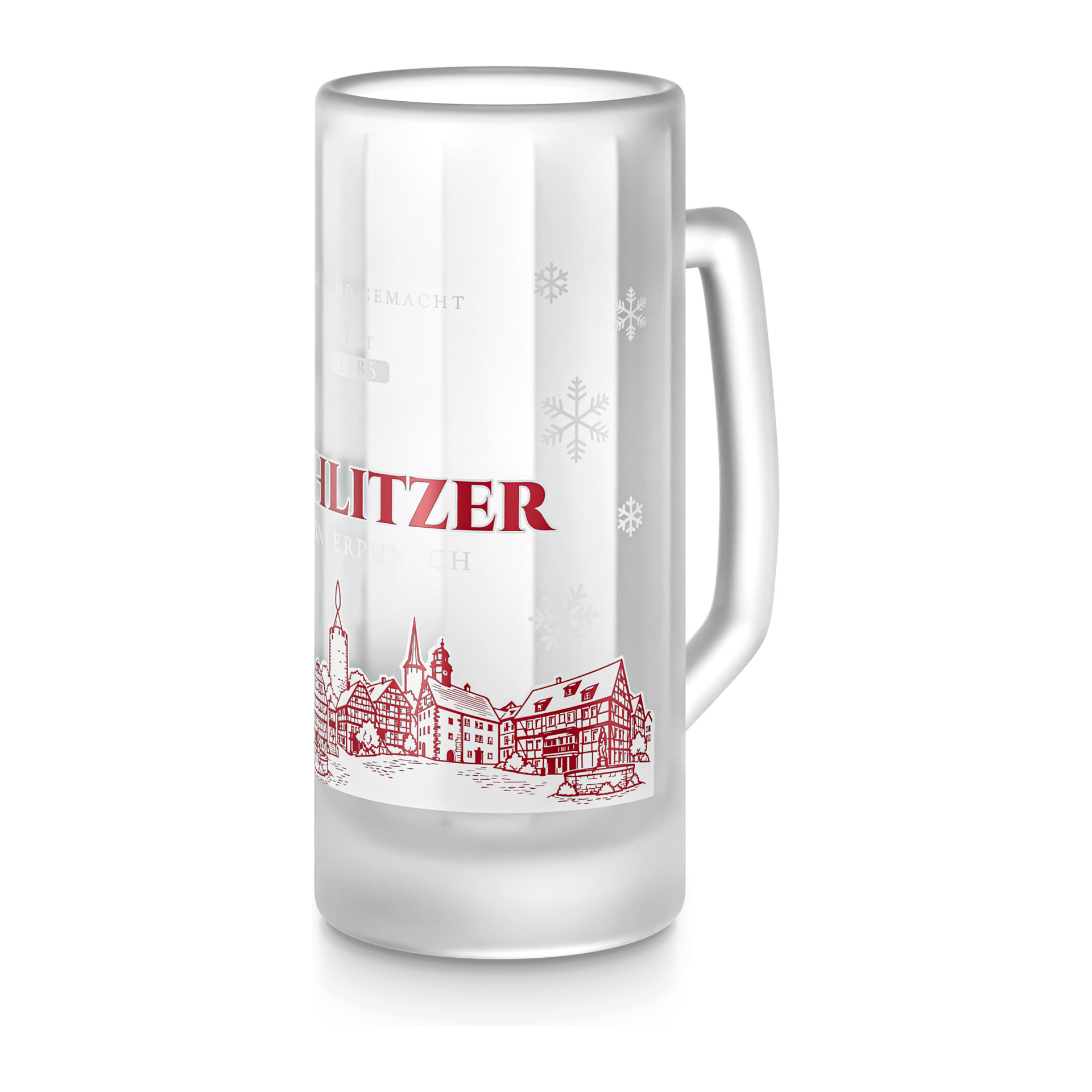 Schlitzer Weihnachtstasse aus Glas – Glühweintasse 0,2 l Schlitzer Weihnachtstasse aus Glas – Glühweintasse 0,2 l