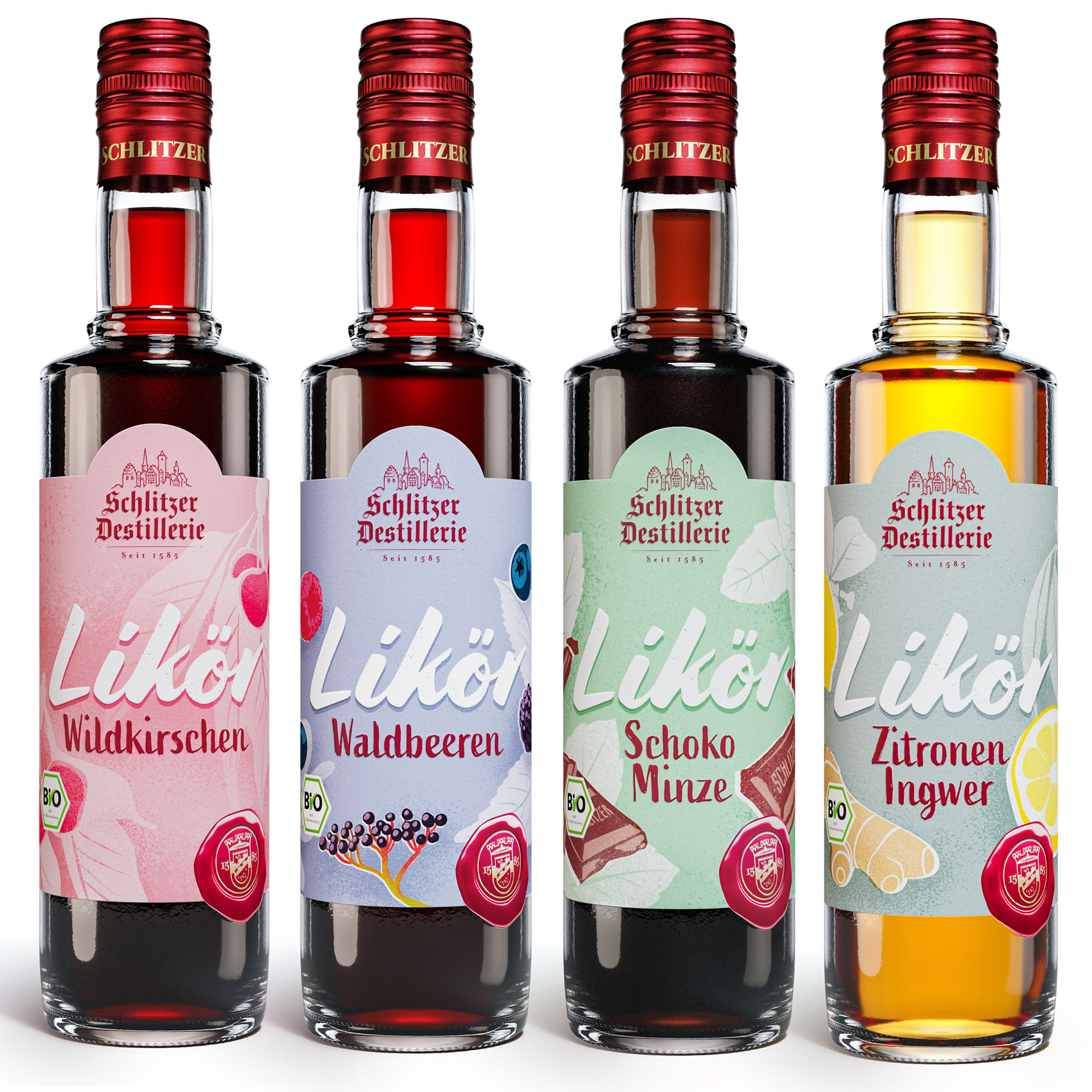 Bio Fruchtlikör 4er Set Bio Fruchtlikör 4er Set | Schlitzer Destillerie