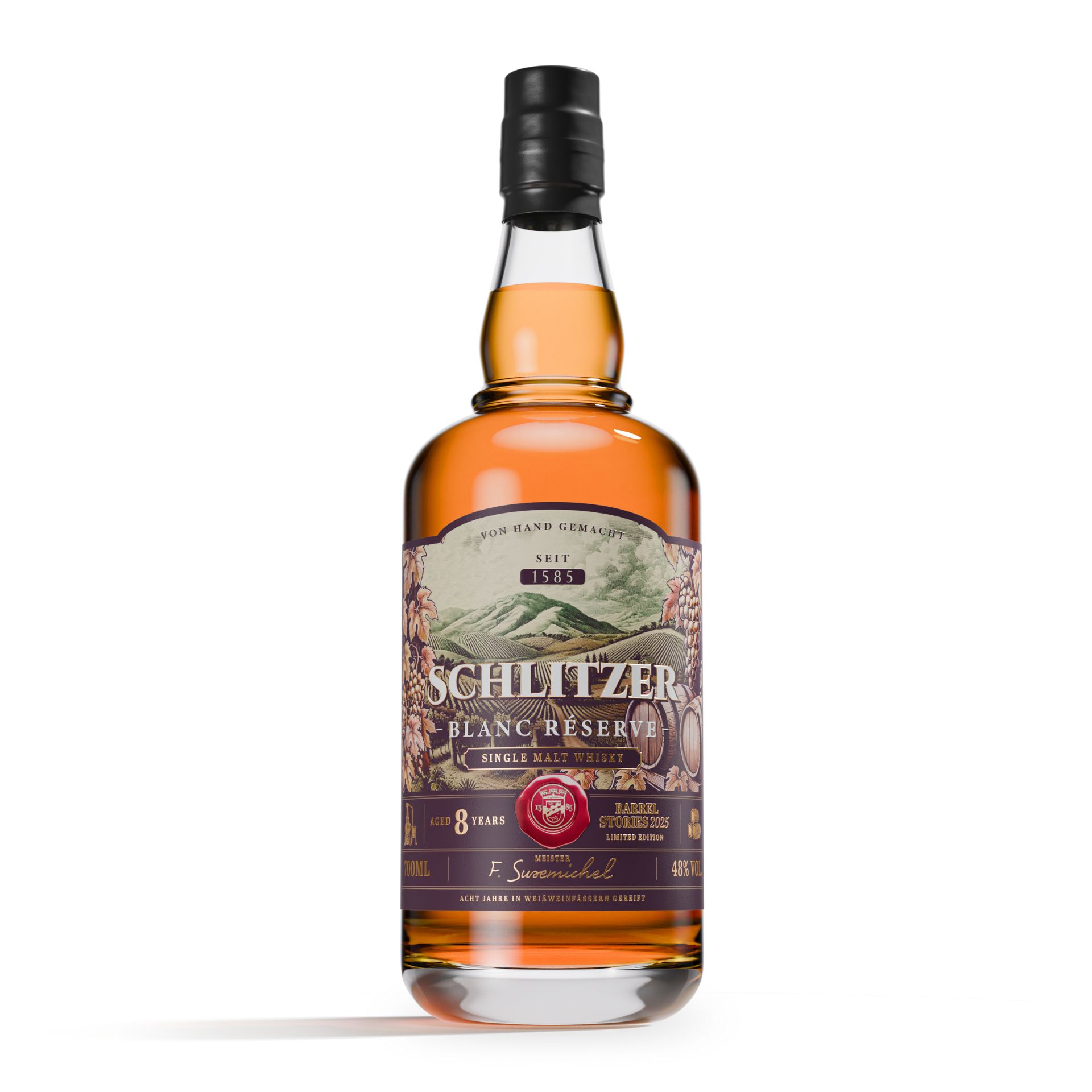 Single Malt Whisky Blanc Réserve – 8 Jahre Weißweinfass-Vollreifung Single Malt Whisky Blanc Réserve – 8 Jahre Weißweinfass-Vollreifung | Schlitzer Destillerie
