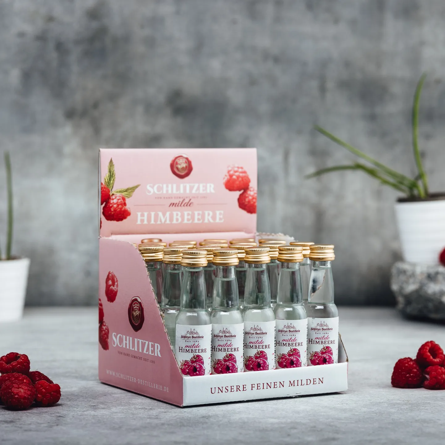 Milde Himbeere Milde Himbeere – als Miniaturflasche | Schlitzer Destillerie