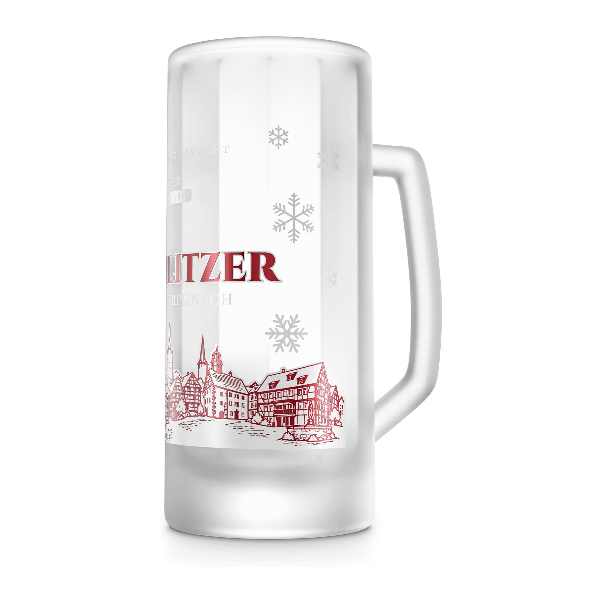 Schlitzer Weihnachtstasse aus Glas – Glühweintasse 0,2 l