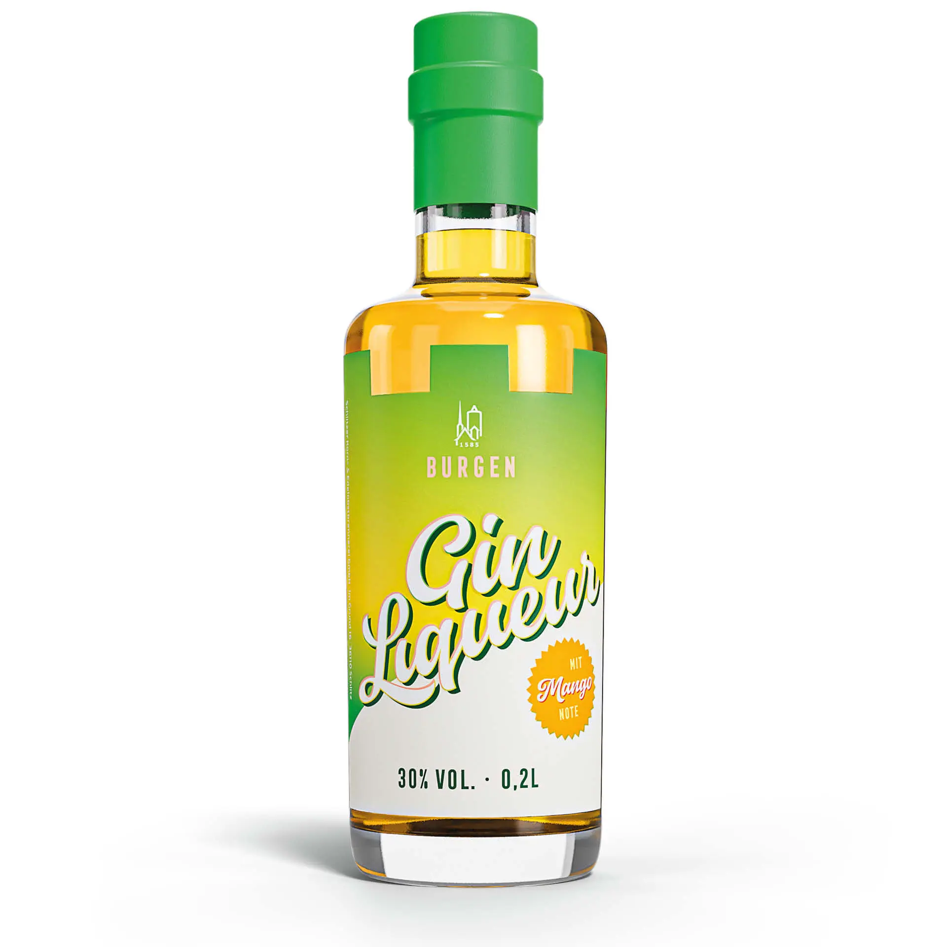 Gin Liqueur 30%vol. in einer 0,2 Liter Glasflasche mit Holzgriffkorken