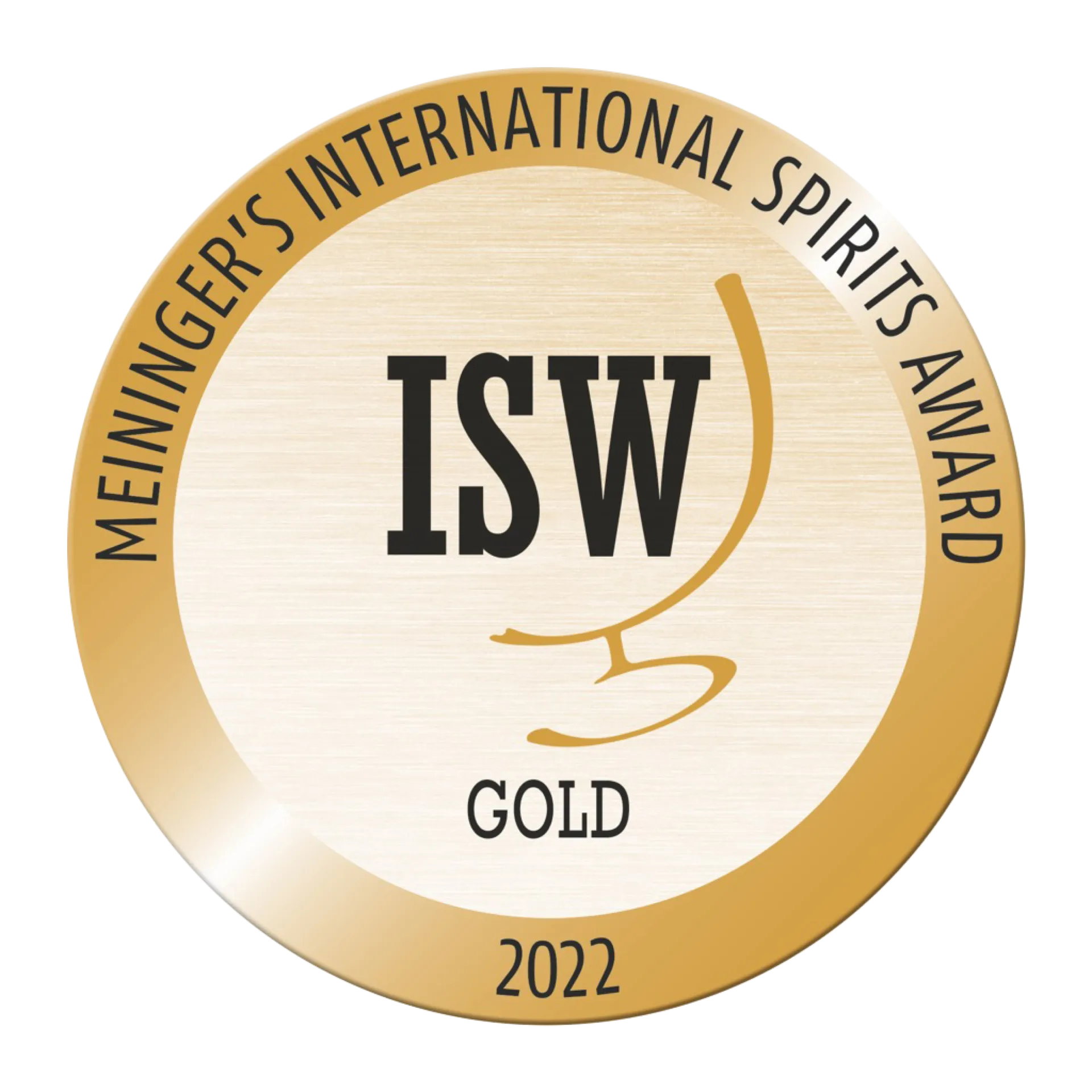Gold-Auszeichnung für Schlitzer Destillerie beim ISW Wettbewerb 2022 Auszeichnung der Schlitzer Destillerie: Goldmedaille des International Spirits Award (ISW) mit goldfarbenem Siegel auf schwarzem Hintergrund.