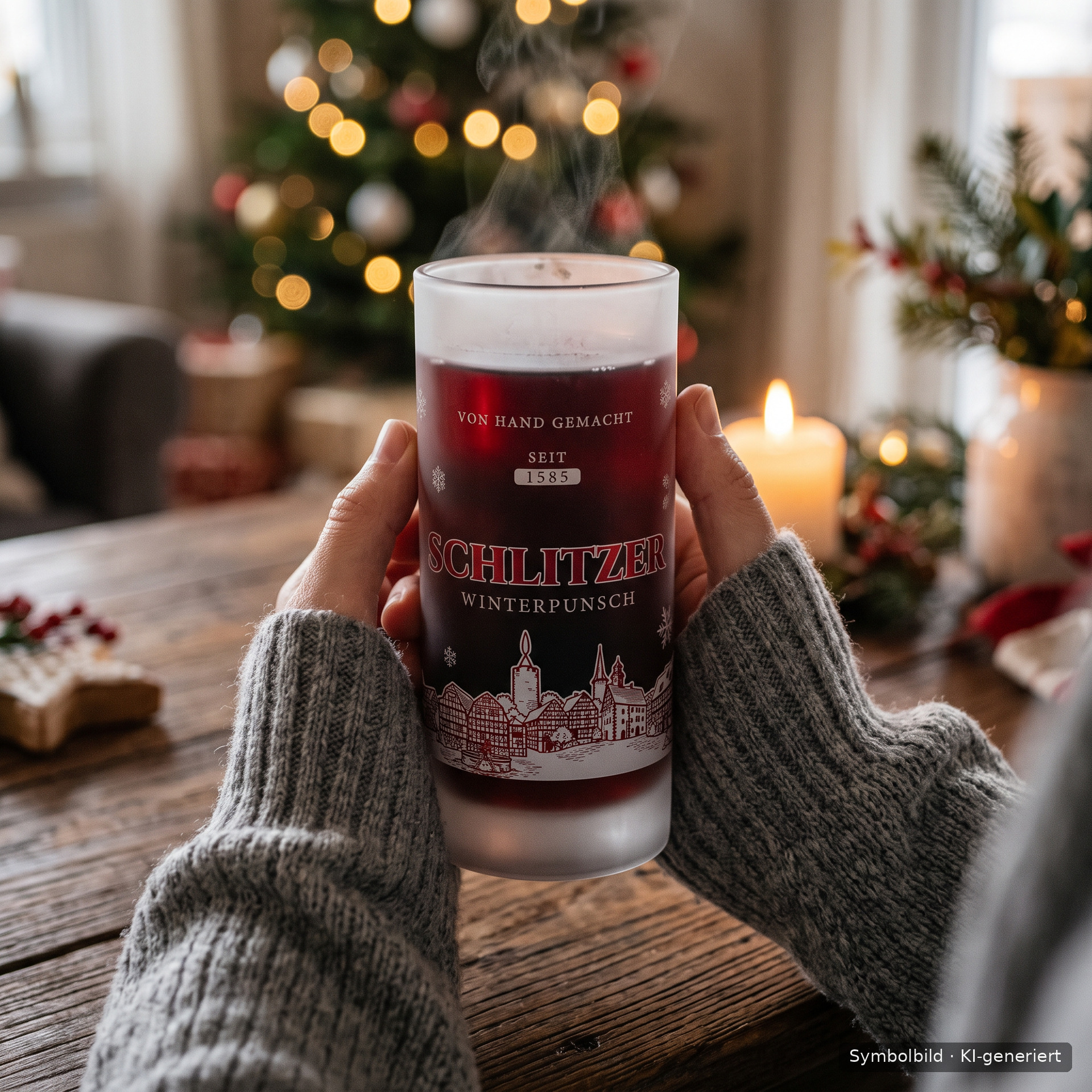 Schlitzer Weihnachtstasse aus Glas – Glühweintasse 0,2 l Schlitzer Weihnachtstasse aus Glas – Glühweintasse 0,2 l