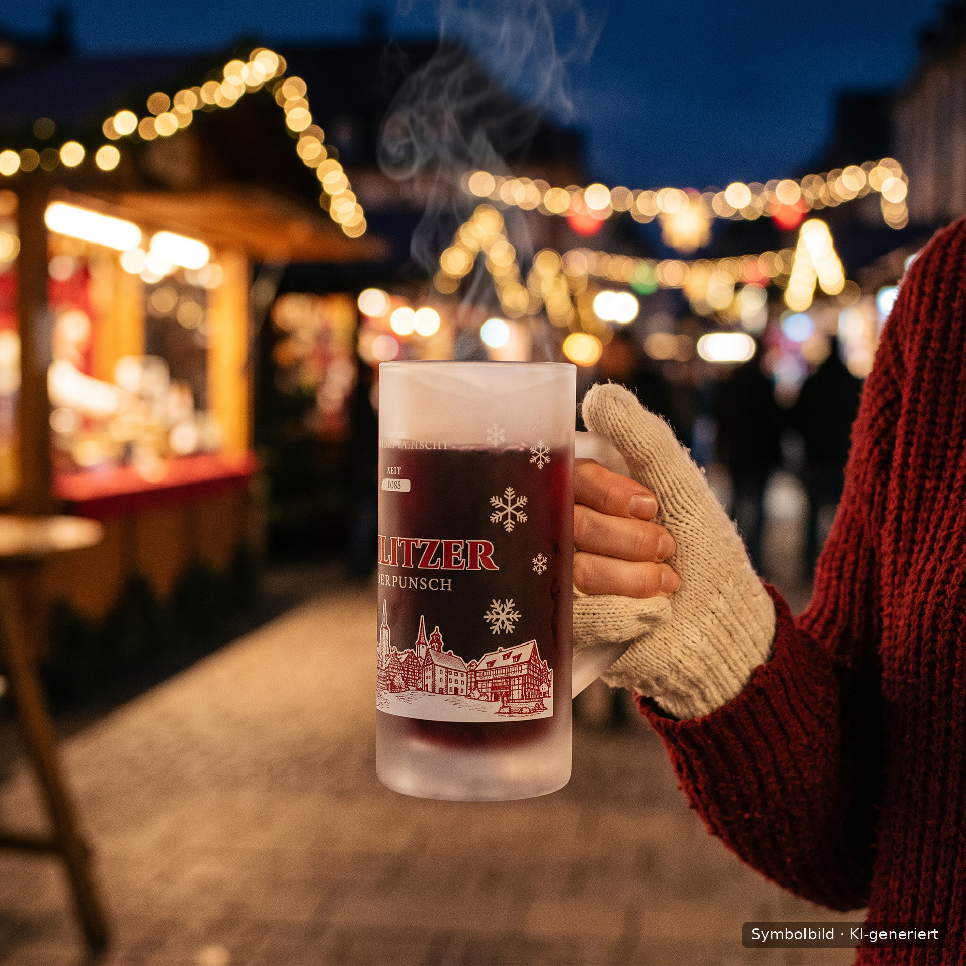 Schlitzer Weihnachtstasse aus Glas – Glühweintasse 0,2 l | Schlitzer Destillerie