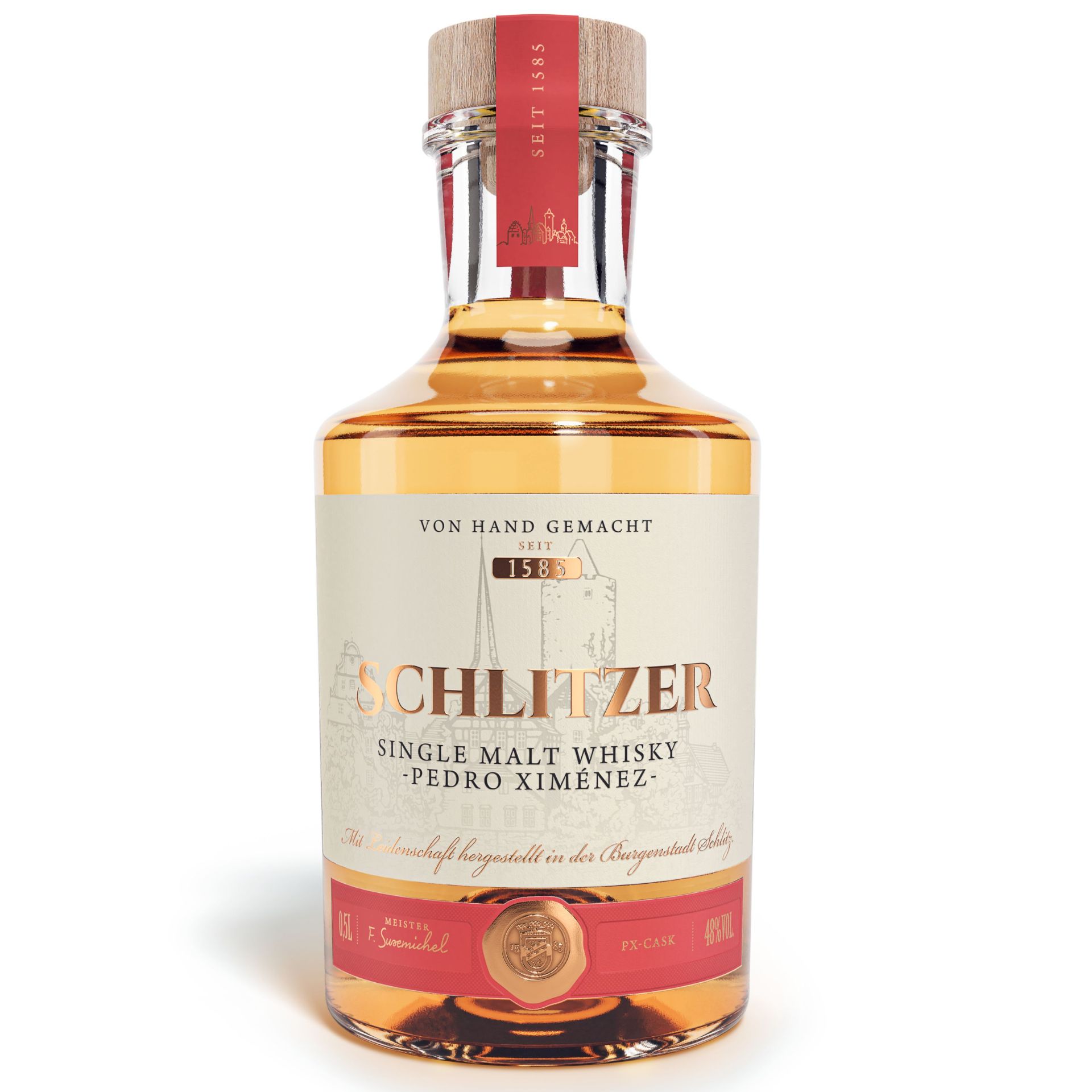 Single Malt Whisky Pedro Ximénez – 6 Jahre gereift im spanischen Sherryfass Single Malt Whisky Pedro Ximénez – 6 Jahre gereift im spanischen Sherryfass | Schlitzer Destillerie