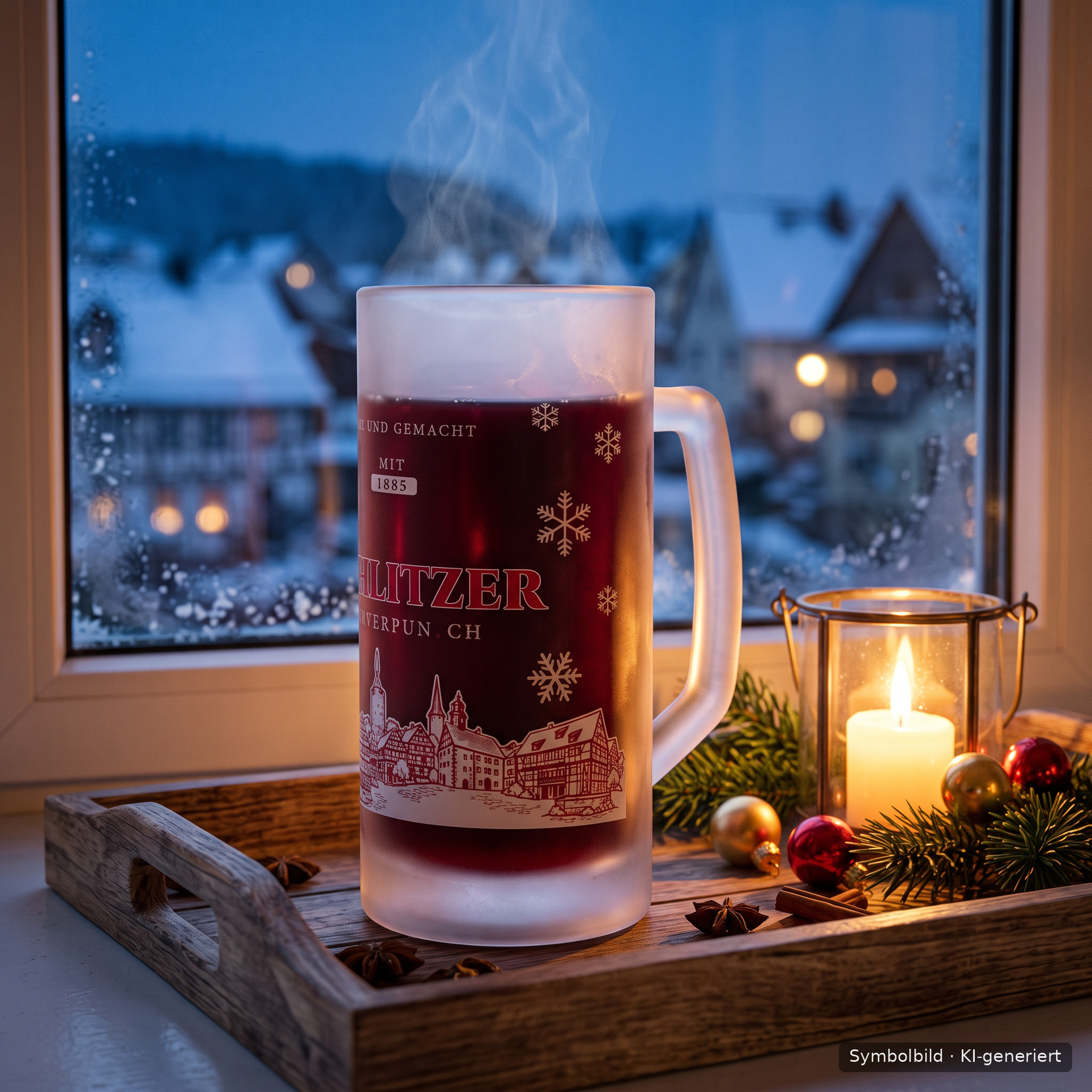 Schlitzer Weihnachtstasse aus Glas – Glühweintasse 0,2 l Schlitzer Weihnachtstasse aus Glas – Glühweintasse 0,2 l