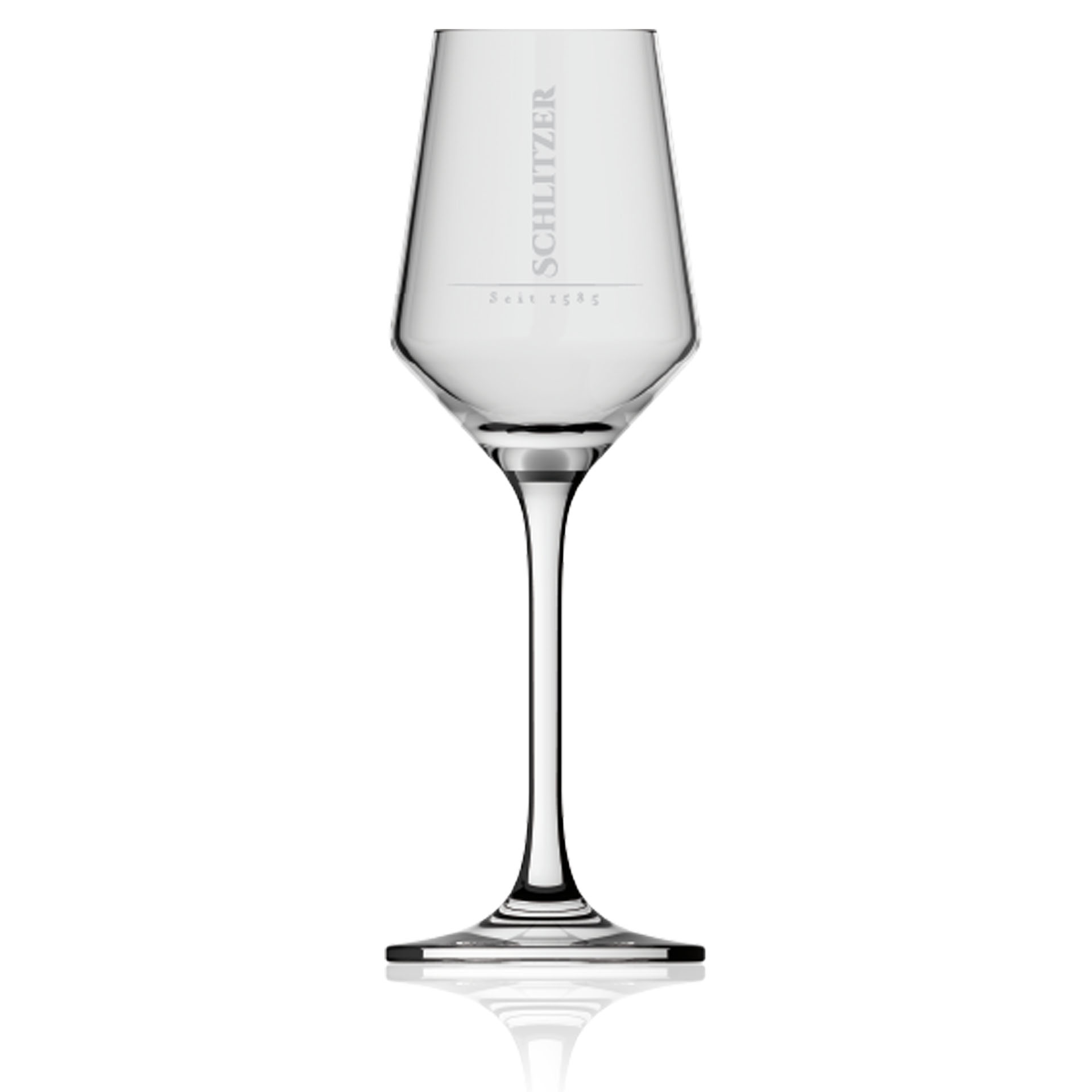 Einzelnes Glas für Glashalterband – Hochwertiges Zubehör für die Schlitzer Destillerie Einzelnes Trinkglas für Glashalterband aus der Schlitzer Destillerie Produktbild.