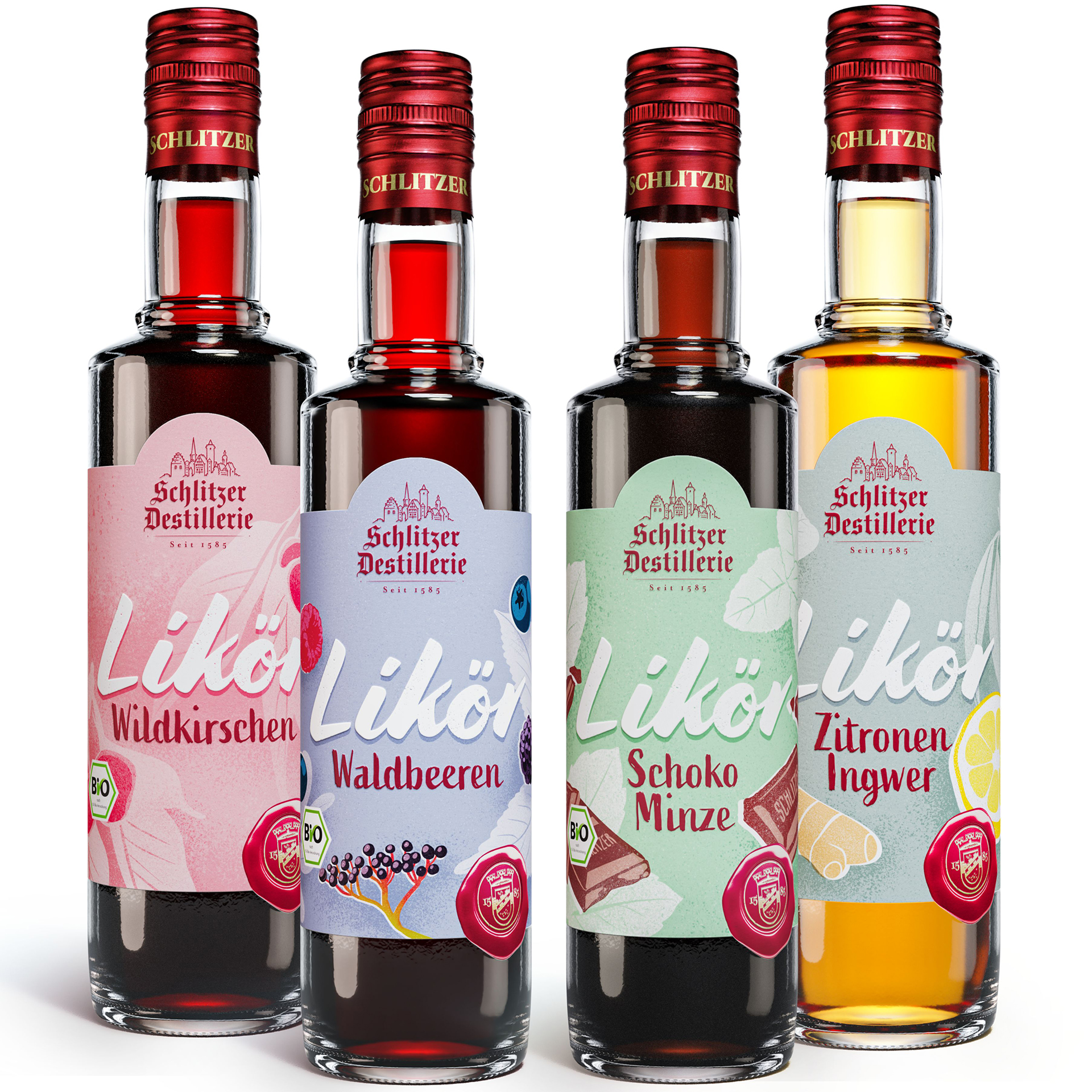 Bio Fruchtlikör 4er Set Bio Fruchtlikör 4er Set | Schlitzer Destillerie