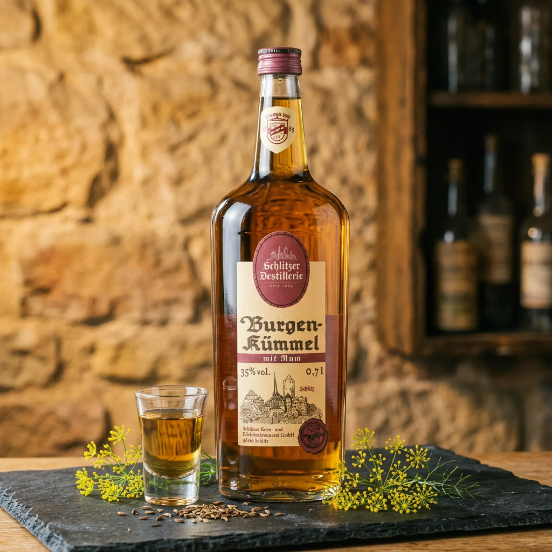 Burgen Kümmel mit Rum Burgen Kümmel mit Rum | Schlitzer Destillerie