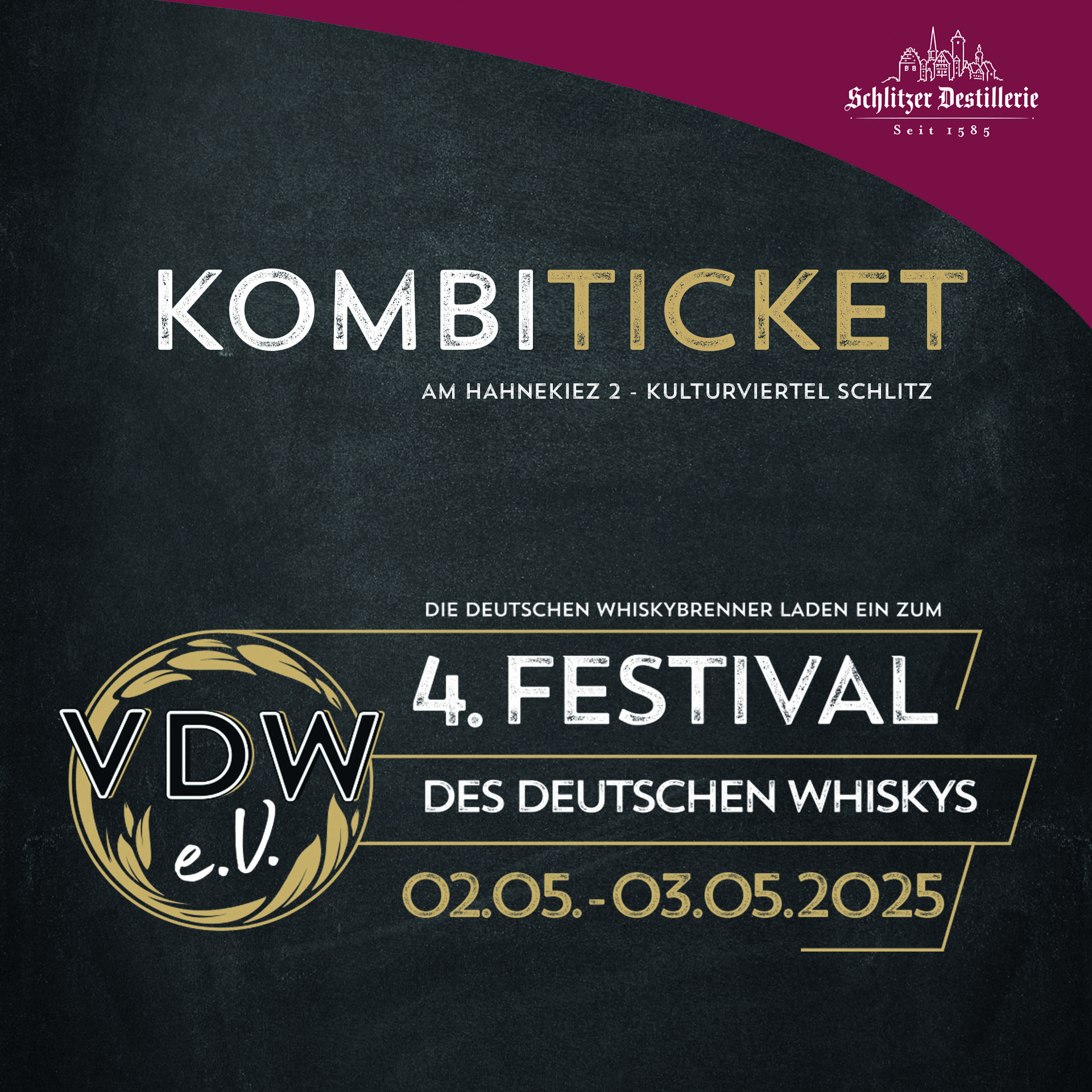 Kombiticket: Freitag & Samstag – 4. Festival des Deutschen Whisky